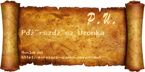 Pórszász Uzonka névjegykártya